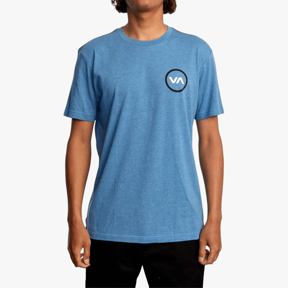 Rvca Mens Va Mod Short Sleeve Tee French Blue | Rvca