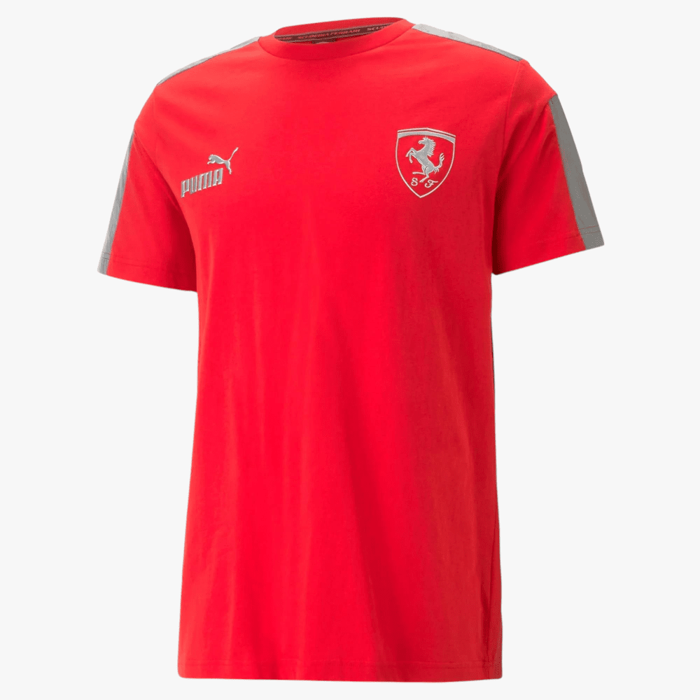 Puma Mens Ferrari Race Mt7 Short Sleeve Tee Rosso Red | Puma