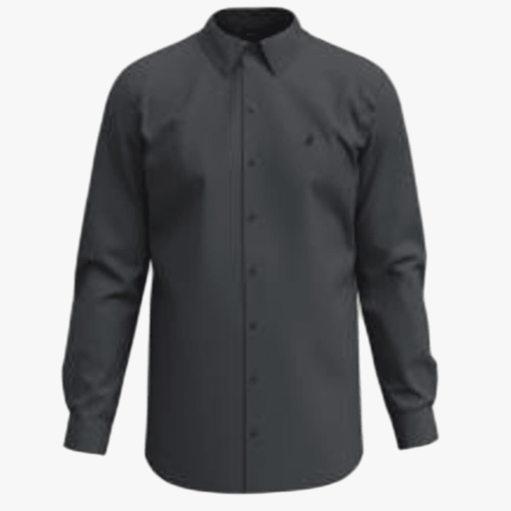 Polo Mens Essential Sateen Long Sleeve Shirt Charcoal | Polo