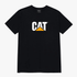 Caterpillar Mens Logo Short Sleeve Tee Pitch Black Trademark | Caterpillar