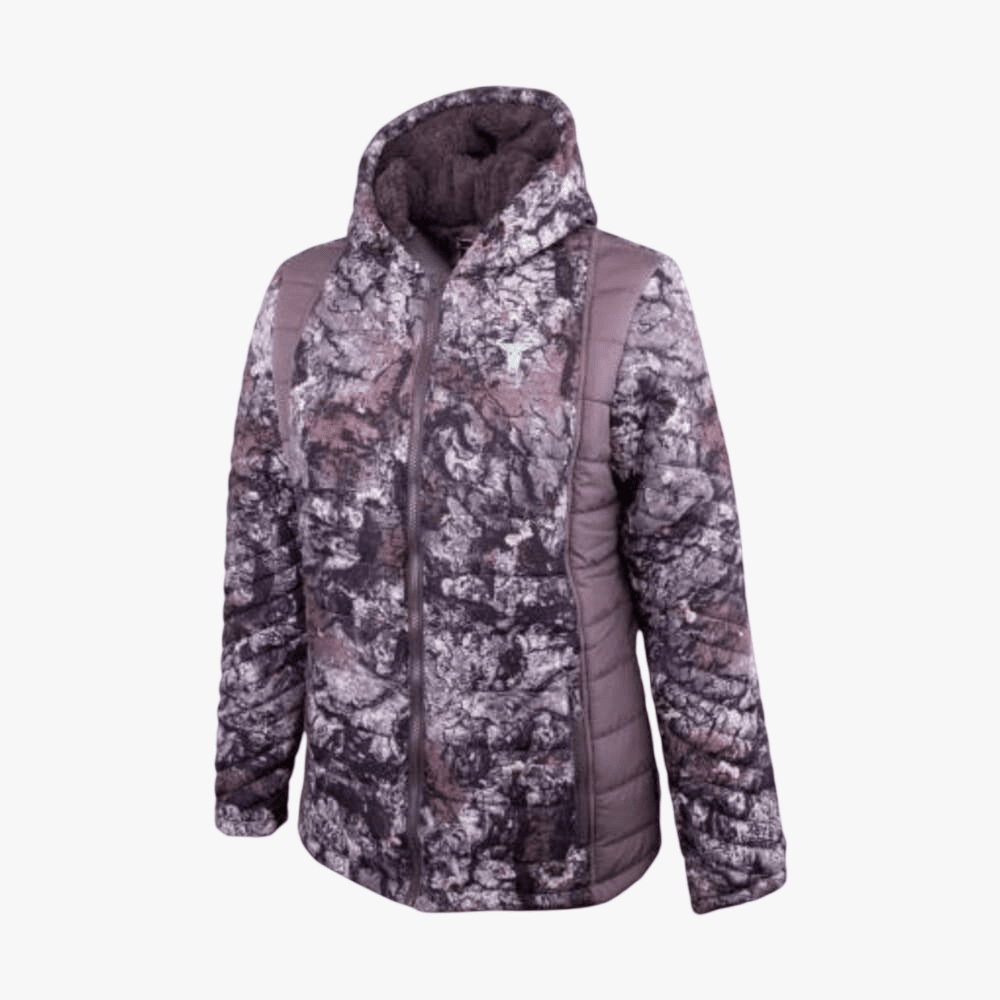 Wildebees Womens Teddy Bonded Puffer Jacket Bark | Wildebees