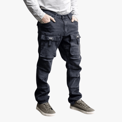 Soviet Mens Gunner Cargo Pocket Jeans Black | Soviet