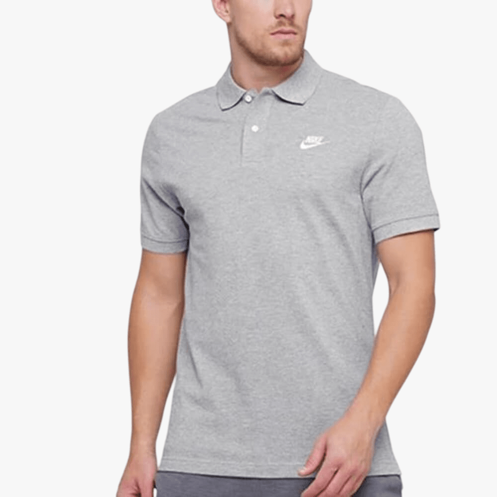 Nike Mens Short Sleeve Pique Golfer Grey | Nike