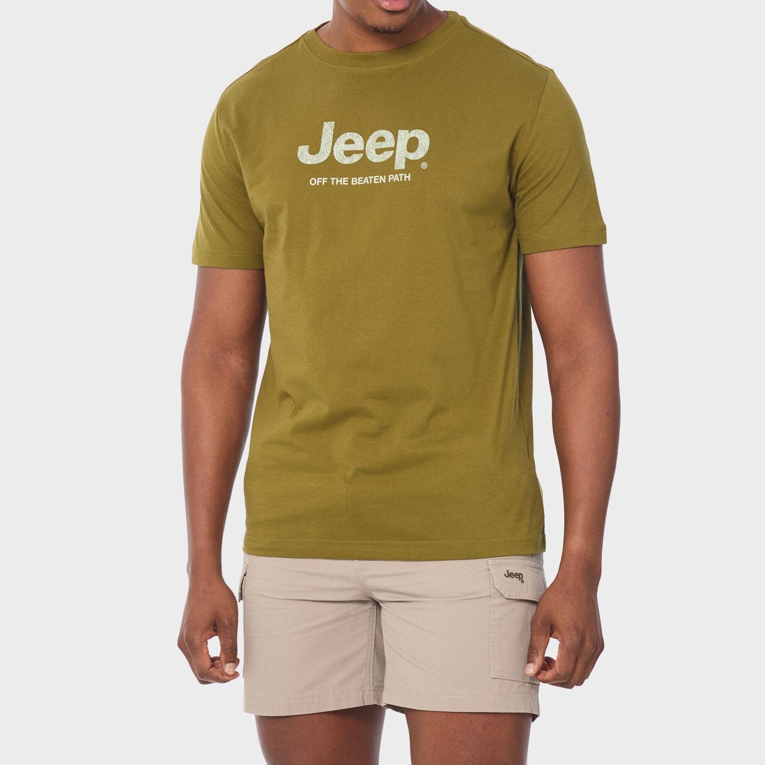 Jeep Mens Core Logo Short Sleeve Tee Olive | Jeep