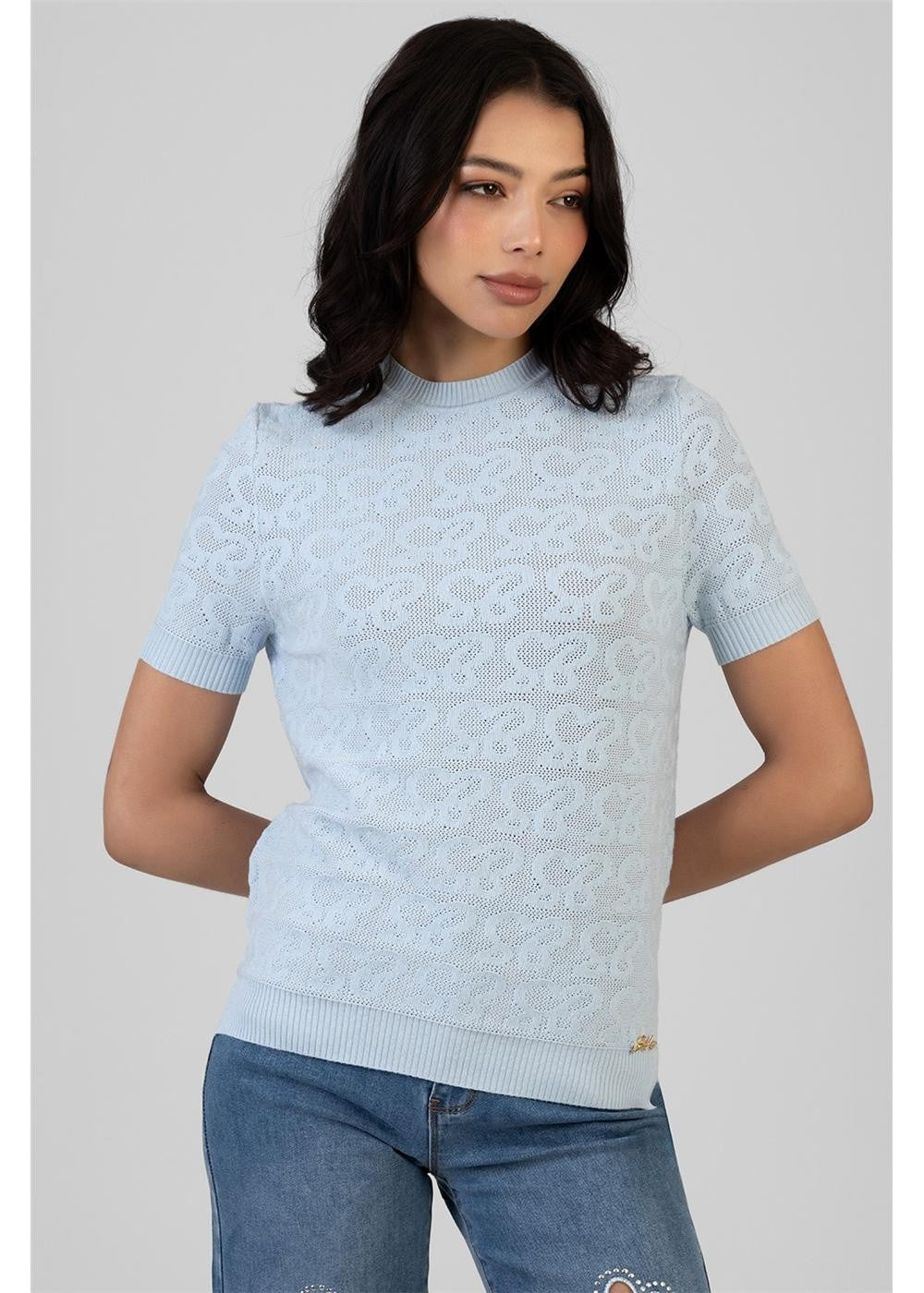 Sissy Boy Next Level Knit Top Pale Blue