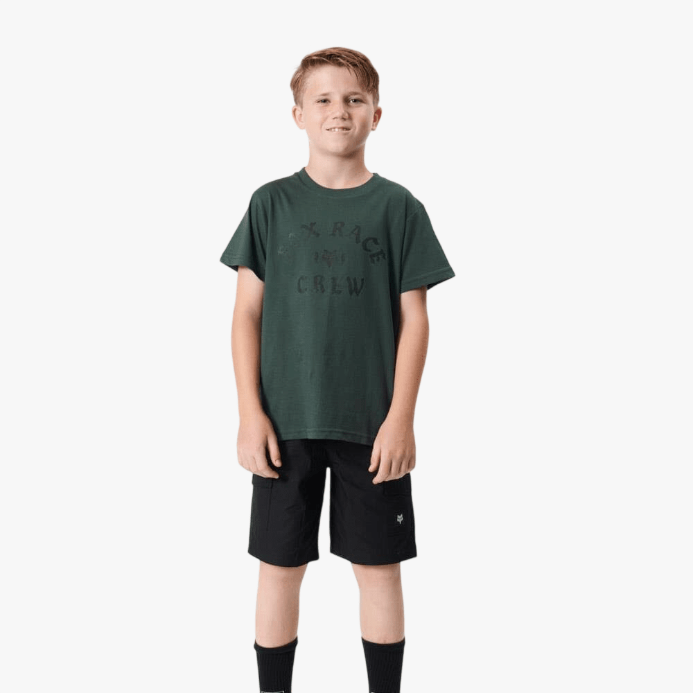 Fox Boys Race Boys Short Sleeve Tee Hunter Green | Fox