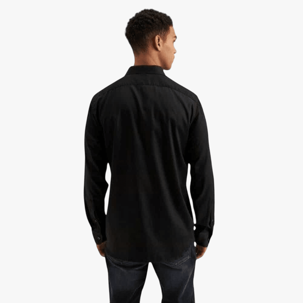 Polo Mens Custom Fit Greig Long Sleeve Shirt Black | Polo