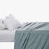 Cotton Co 400 Thread Super King Flat Sheet 270X300 Duck Egg Cotton Co