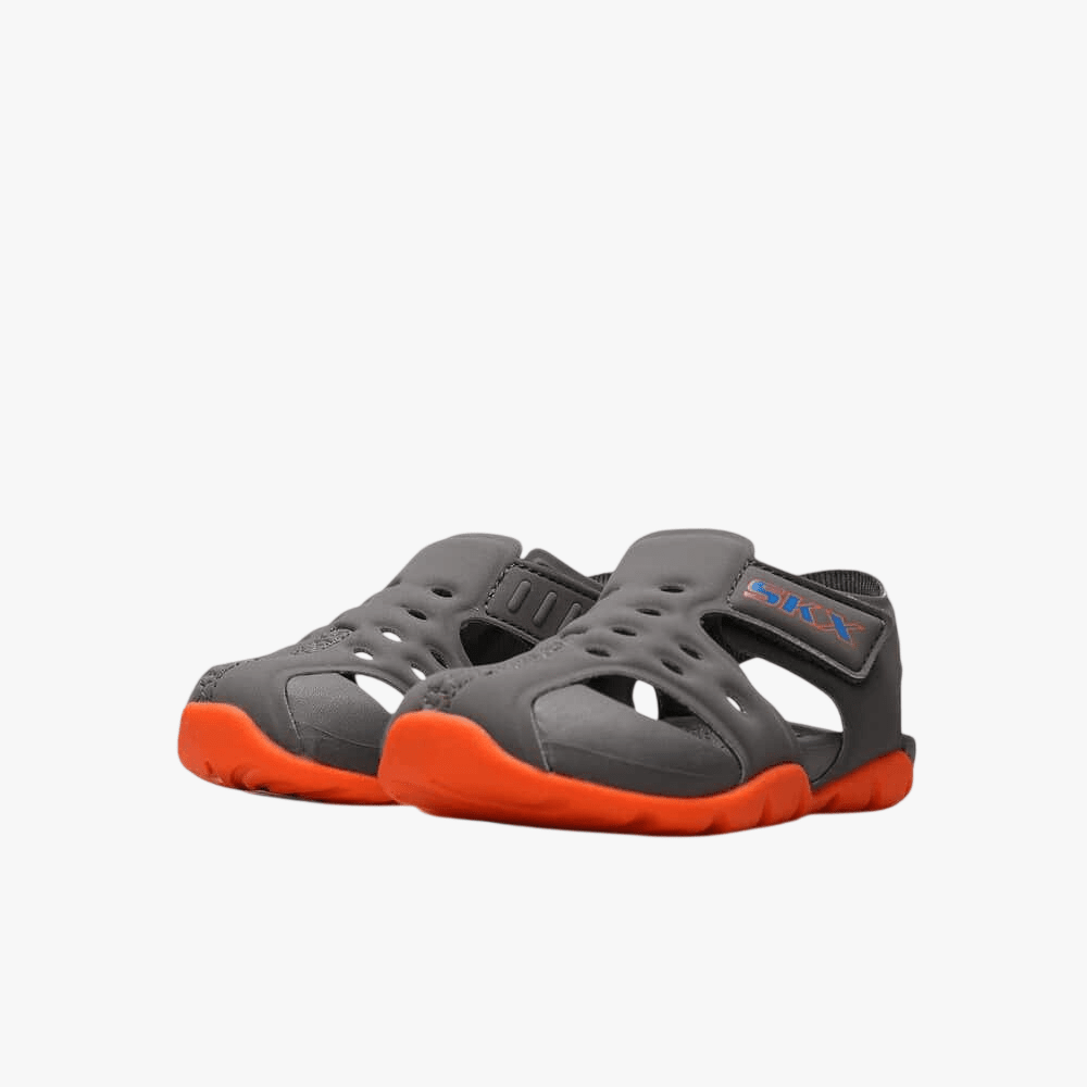 Skechers Infant Boys Side Wave Sandal Charcoal Orange | Skechers