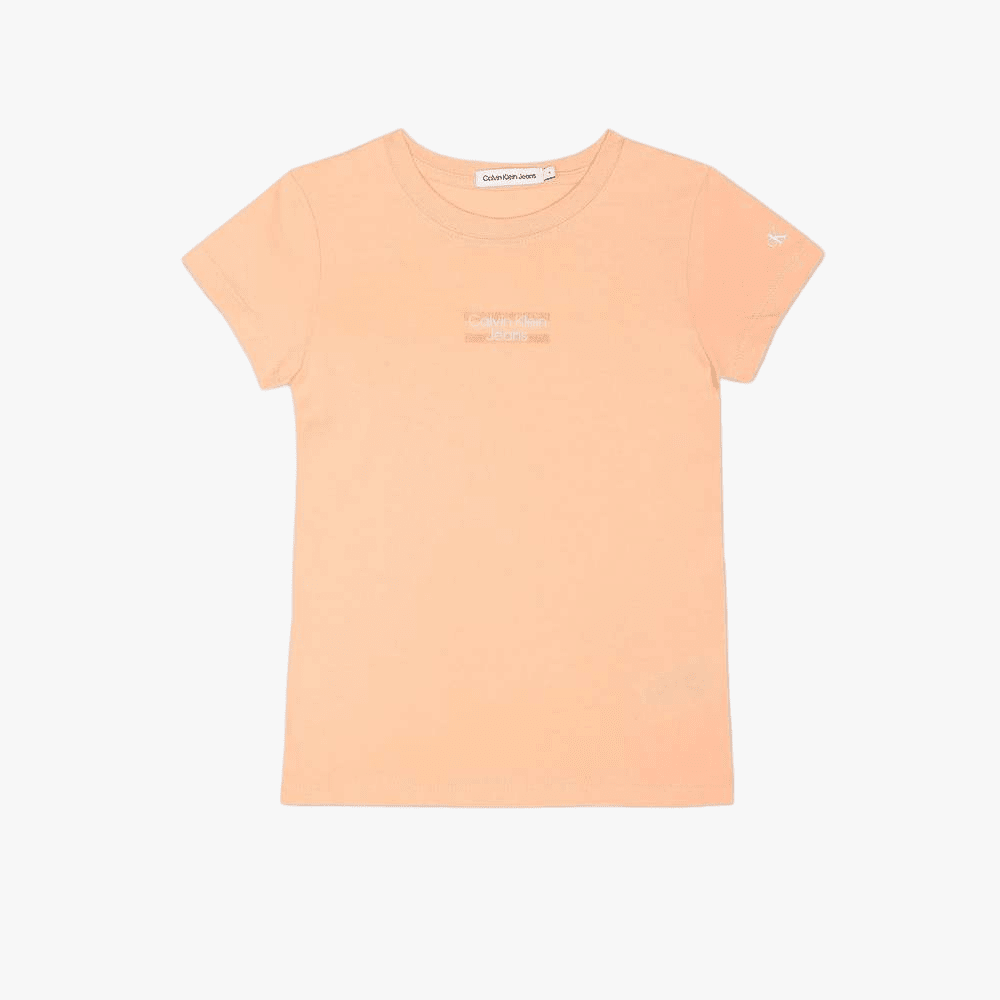 Calvin Klein Girls Hero Logo Tee Orange | Calvin Klein