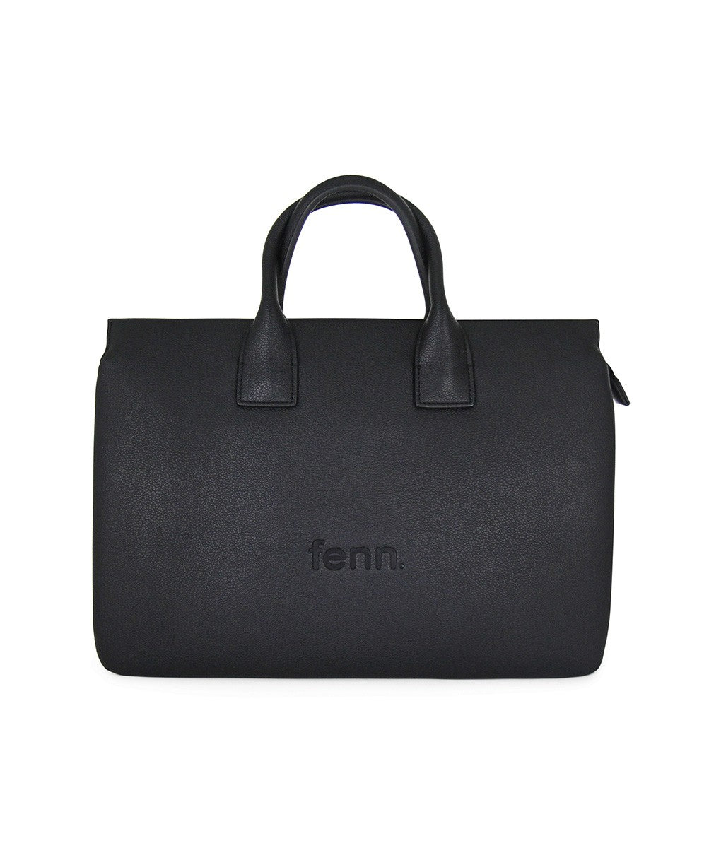 Fenn Laptop Bag Black Gold Zip