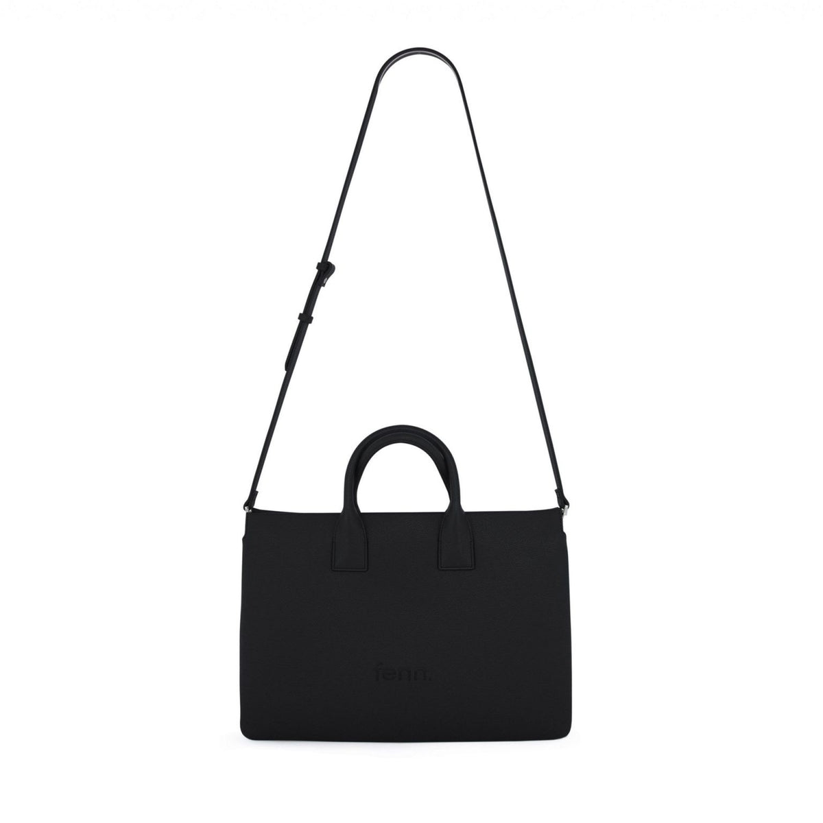 Fenn Laptop Bag Black Silver Zip