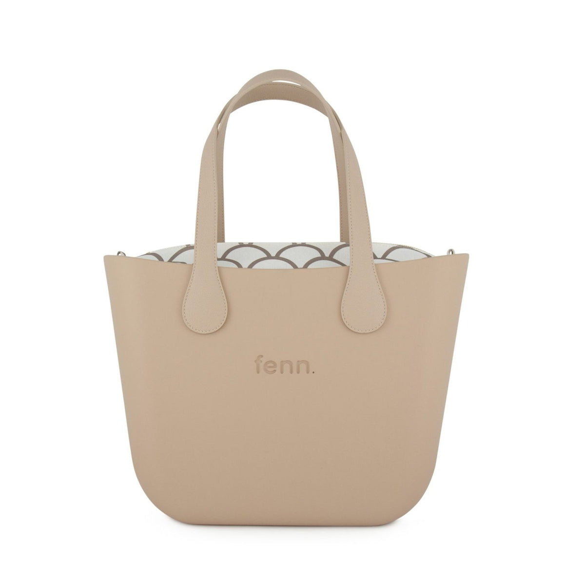 Fenn Original Handbag-Sand-Pattern Inner-Gold Zip-Sand Flat Handle