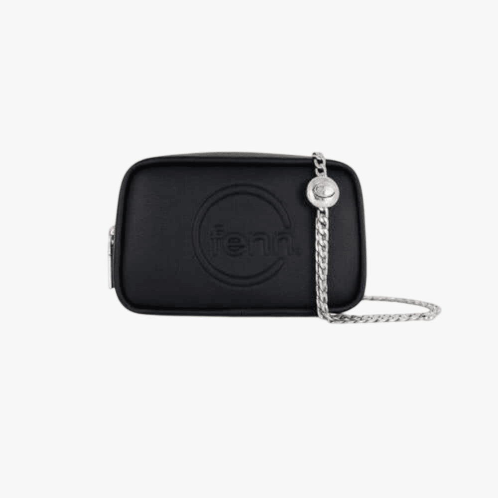 Fenn Pouch Chain Black Silver Handbag | Fenn