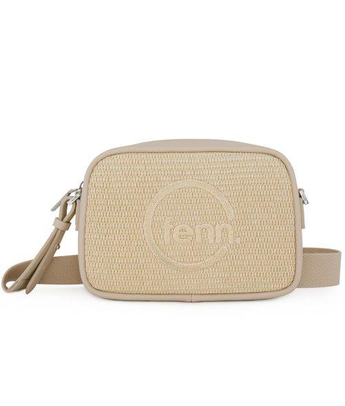 Fenn Weave Crossbody Beige Silver
