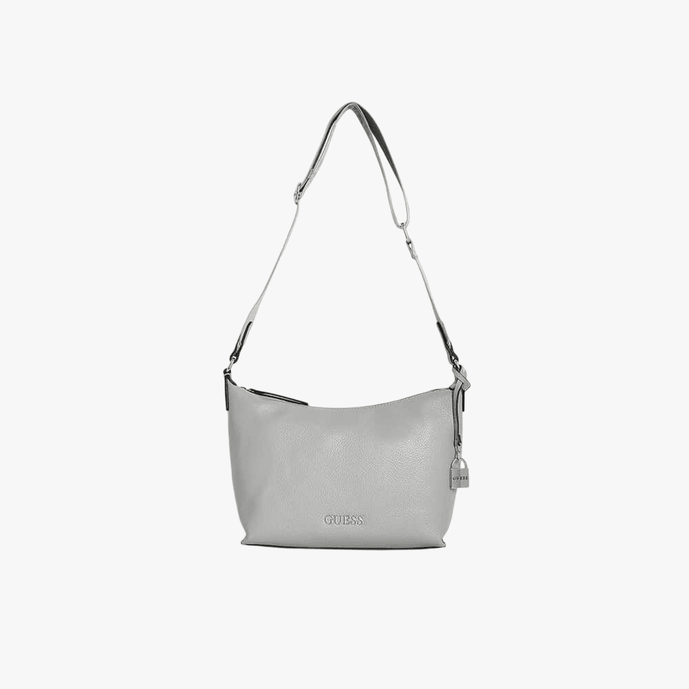 Guess Maleena Convertible Top Zip Handbag Dove Grey | Guess