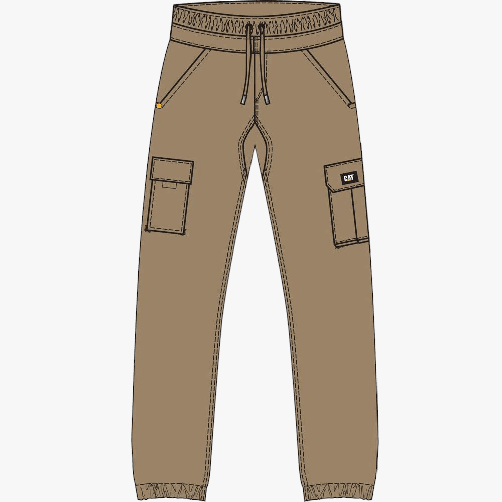 Cat Mens Utility Tie Waist Cargo Jogger Pants Kelp | Caterpillar