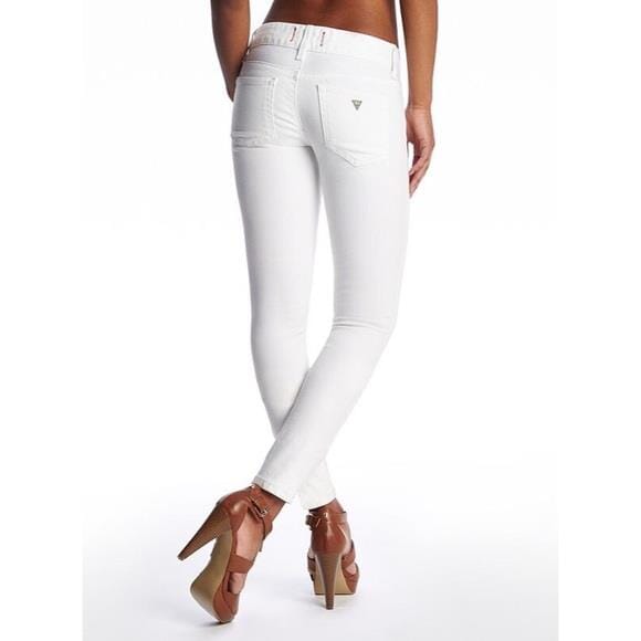 Guess Womens Sexy Curvy Mid Jeans White