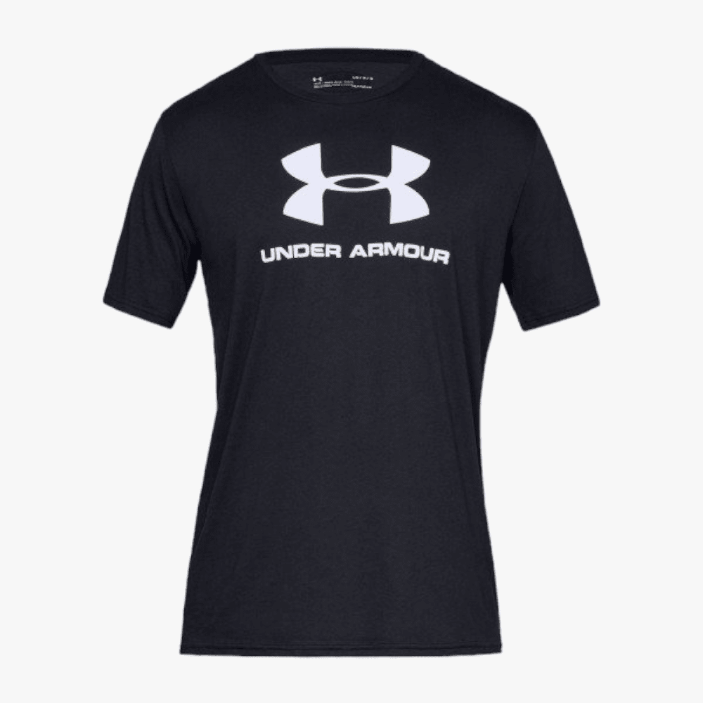 Under Armour Mens Sportstyle Logo Short Sleeve Tee Black | Under Armour