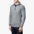 Polo Mens Long Sleeve 1/4 Zip Textured Sweater Grey | Polo