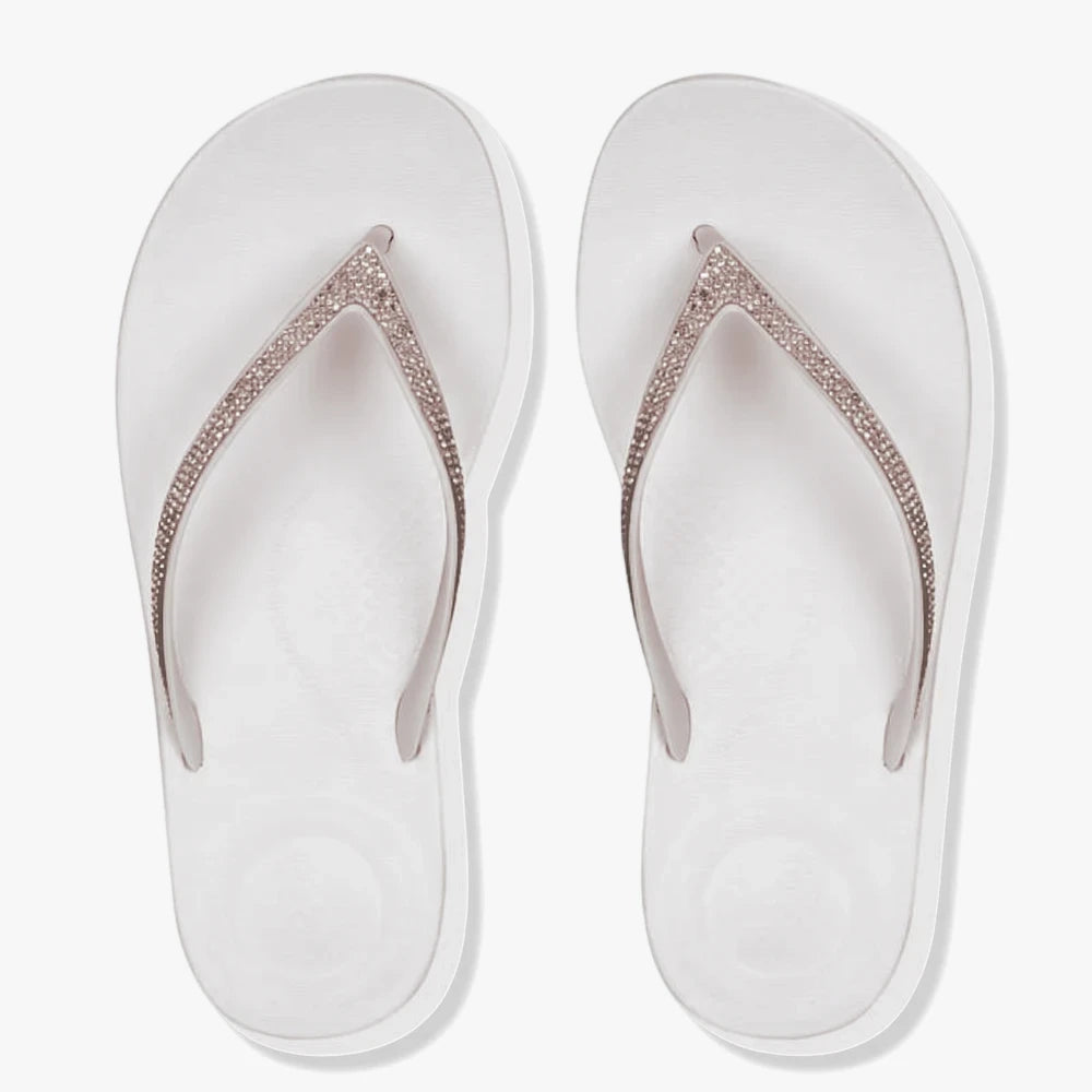 Fit Flop I Qushion  Sparkle Sandal White