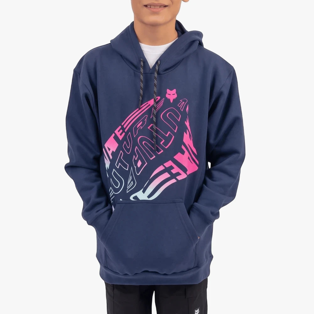 Fox Boys Pullover Hoody in navy with gradient &