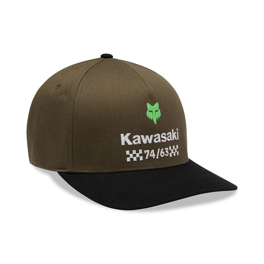 Fox Kawasaki Flexfit Cap 009 Olive Green