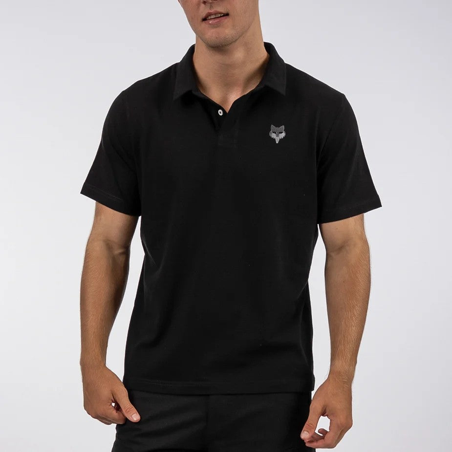Fox Mens Axion Short Sleeve Golfer Black
