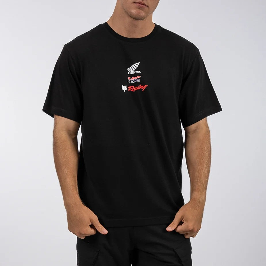 Fox Mens Honda Checker Ov Tee Black