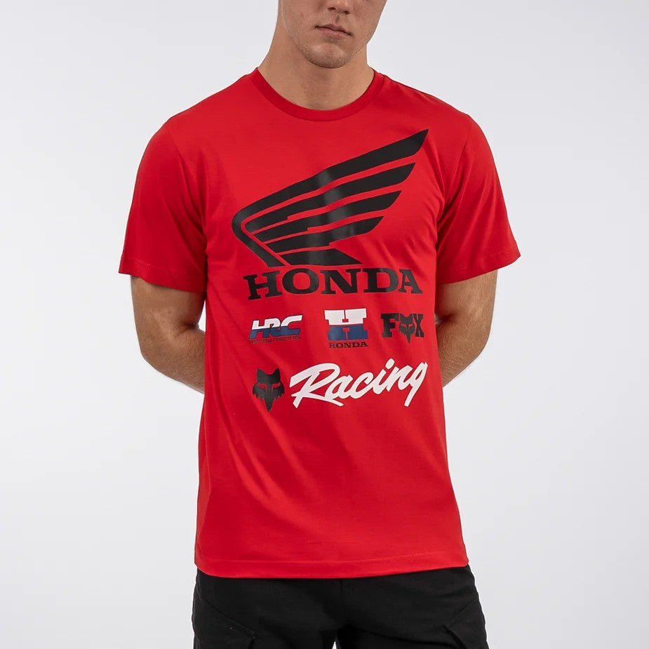 Fox Mens Honda Wings Tee Racing Red