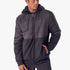 Black Fox Mens Howell Sasquatch Zip Hoody, a two-tone quilted and fleece jacket with a fur-lined hood, worn by a man.