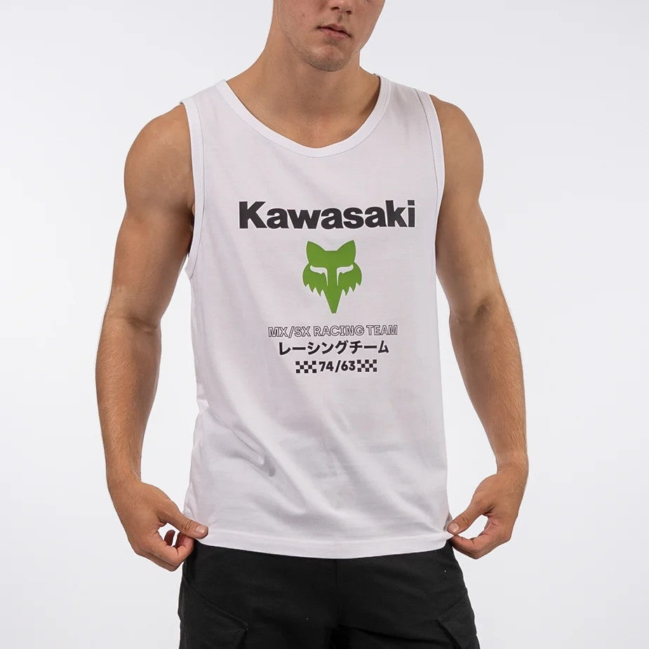 Fox Mens Kawasaki Tank White
