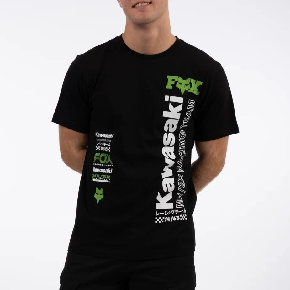 Fox Mens Kawasaki Vertical Tee Black