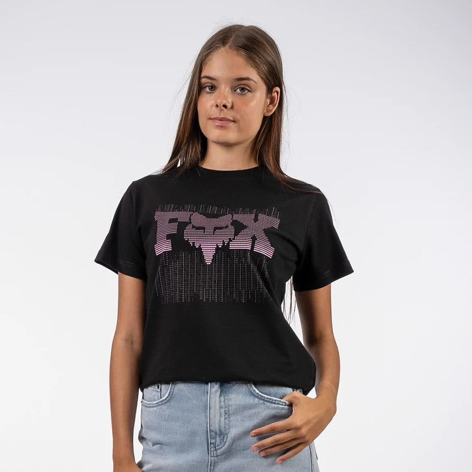 Fox Womens Steel Jaw Relaxed Tee Black