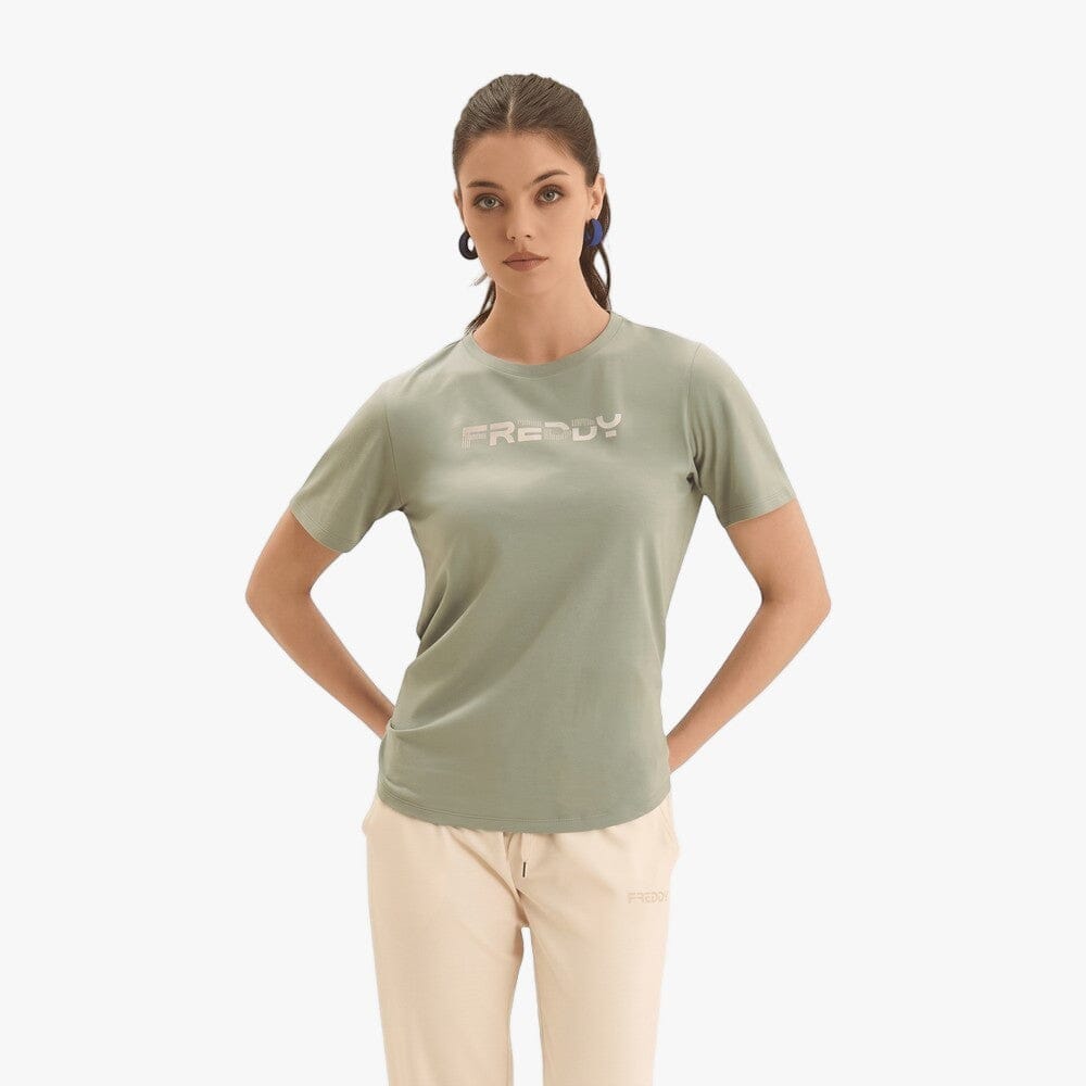 Freddy Womens Holographic Tee Ice Green | Freddy
