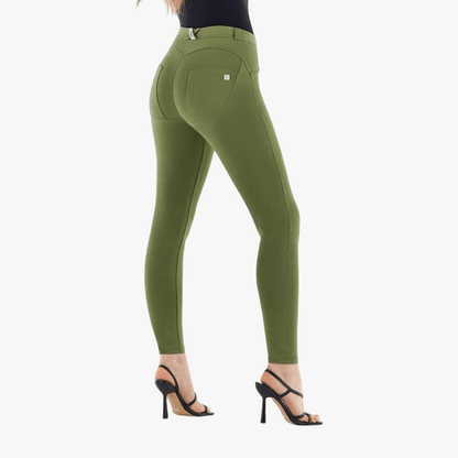 Freddy Womens Wr.Up® Curvy Skinny Leg Push Up Organic Cotton Pants Olive | Freddy