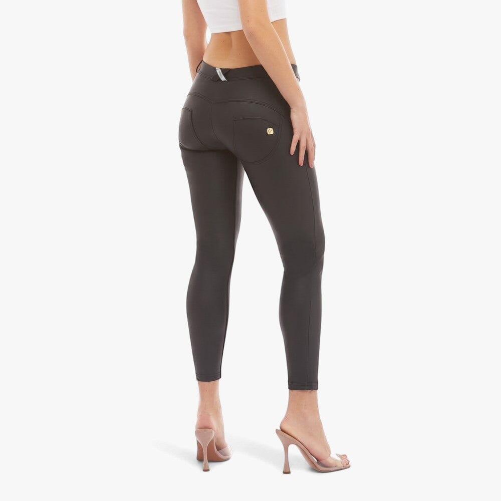 Freddy Wr.Up Skinny Push Up Faux Leather Trousers Regular Waist Black | Freddy