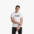 A male model wears a white G-Star Holorn short sleeve tee with a black &