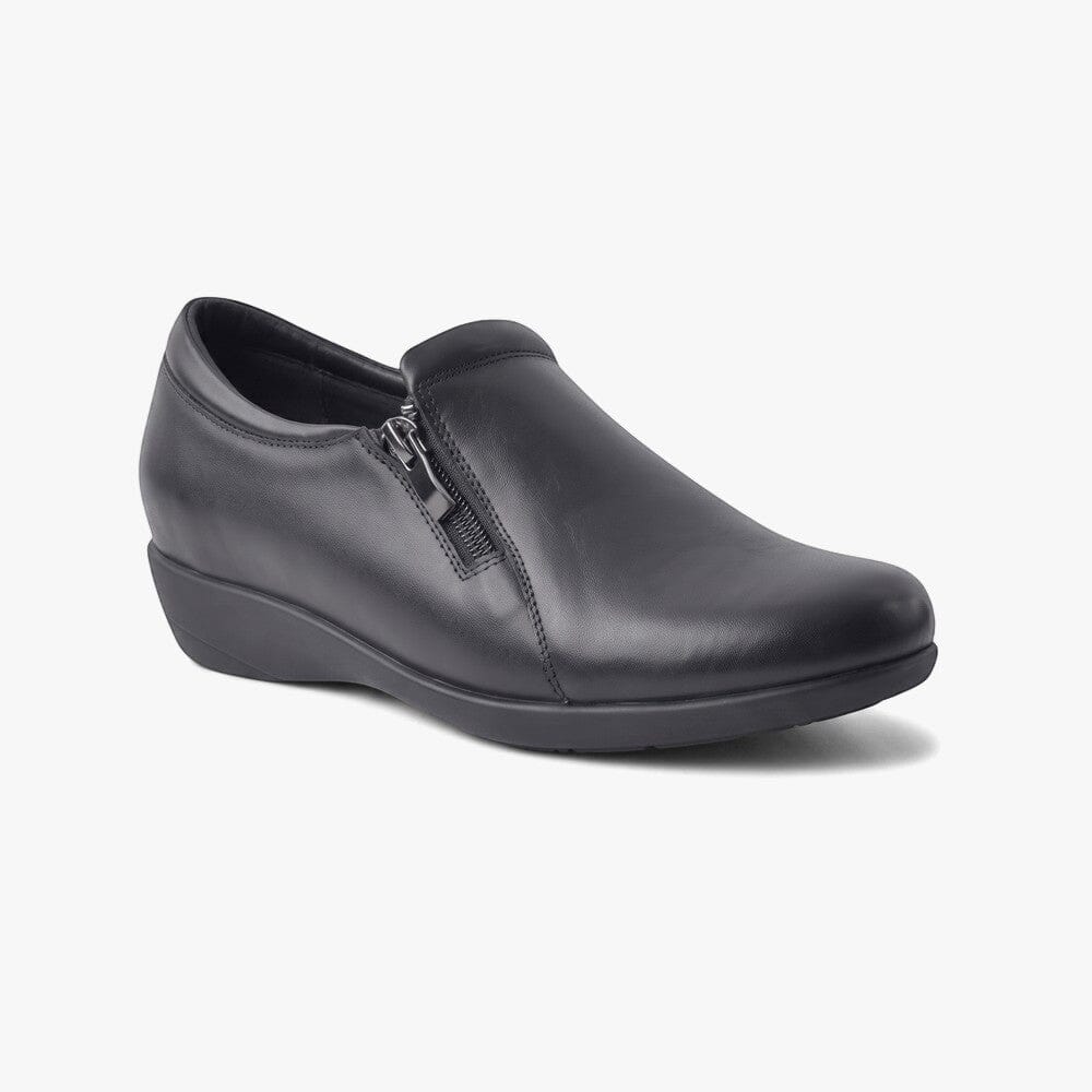 Greencross Womens Slip On Side Zip Navy | Greencross