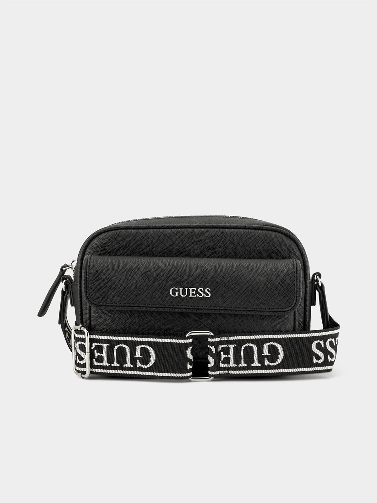 Guess Erin Mini Crossbody Top Zip Black