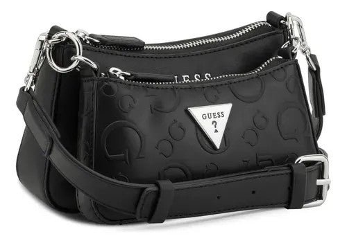 Guess Holly Mini Crossbody Top Zip Bag Black