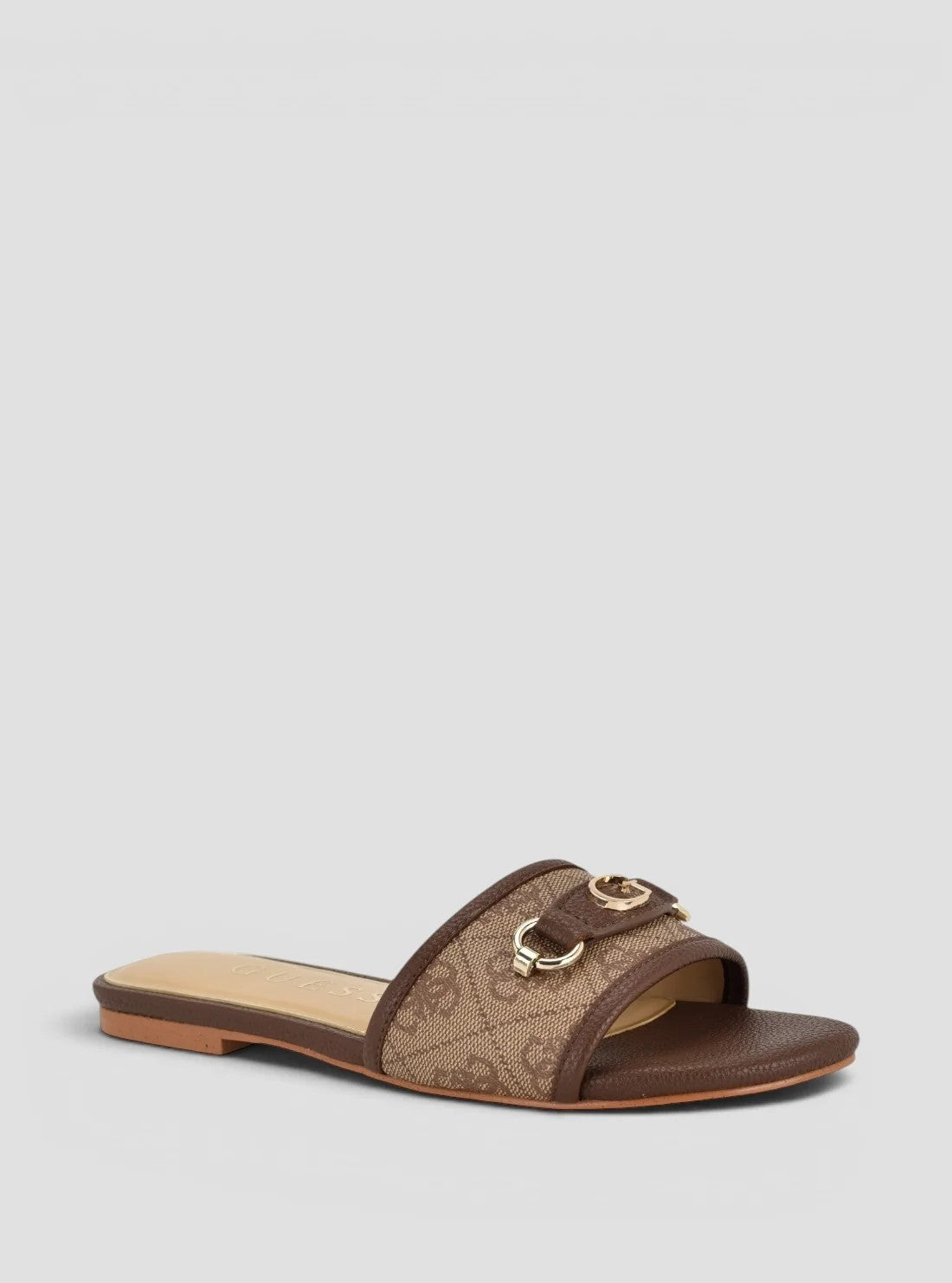 Guess Womens Hammi Sandal Medium Brown