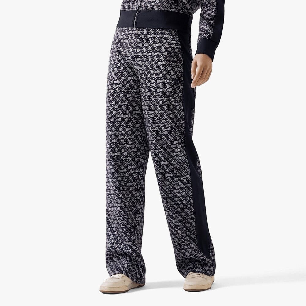 Guess Womens Maya 4G Wide Leg Sweatpants Navy | Guess