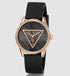 Guess Womens Roxy Black Rose Gold Tone Analog Watch | Guess