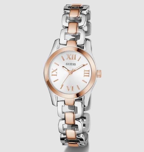 Guess Womens Verda 2 Tone Silver Rose Gold Watch | Guess