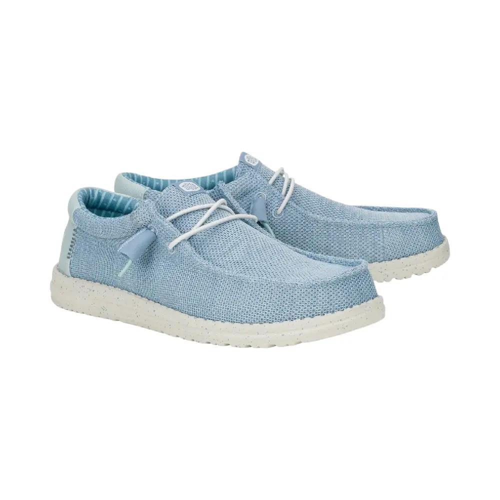 Hey Dude Mens Wally Stretch Mesh Blue Dawn Blue