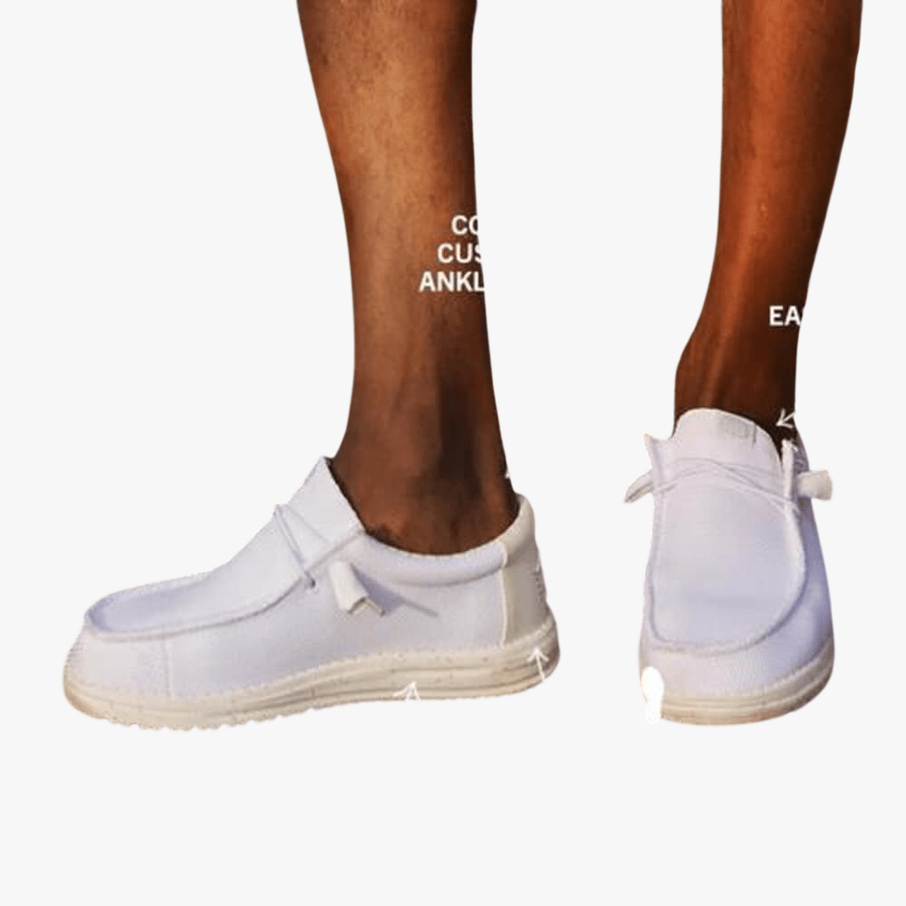 Hey Dude Mens Wally Stretch Sox White | Hey Dude