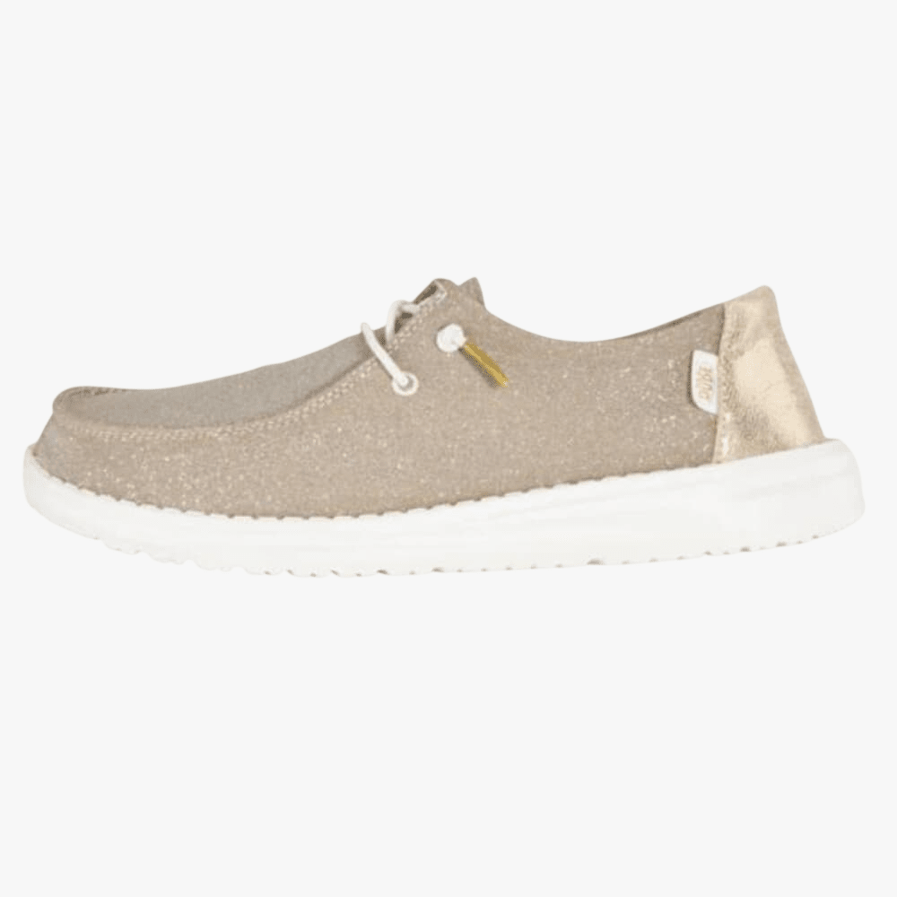Hey Dude Womens Wendy Metakkic Sparkle Gold | Hey Dude