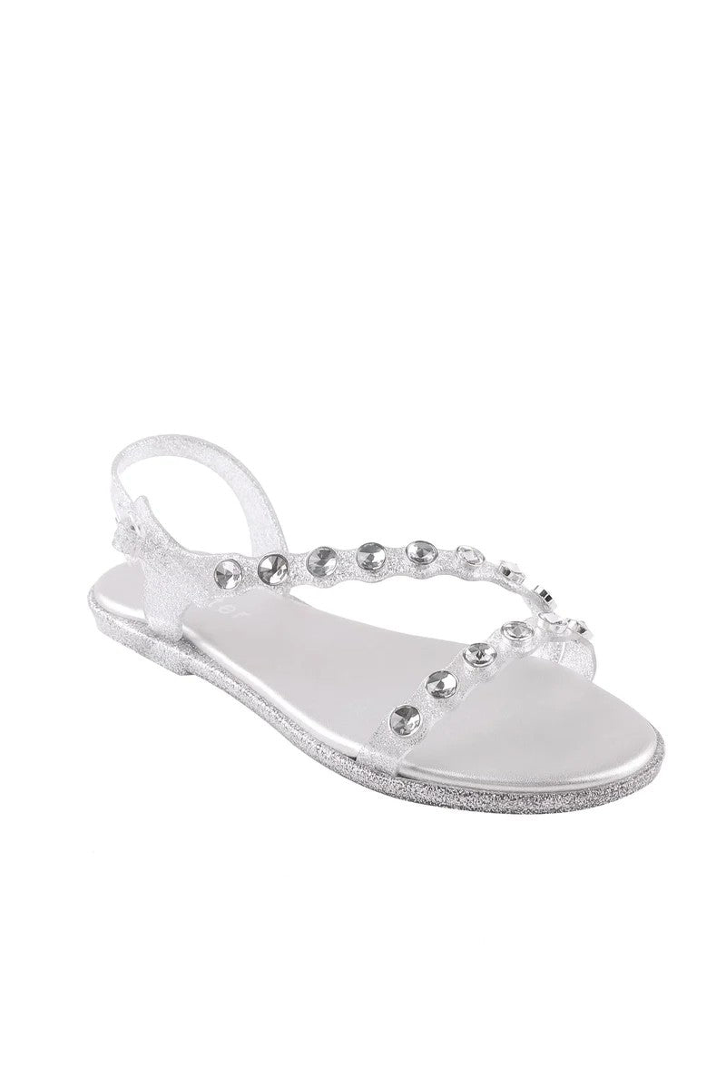 Holster Womens Lola Clear Glitter Sandal