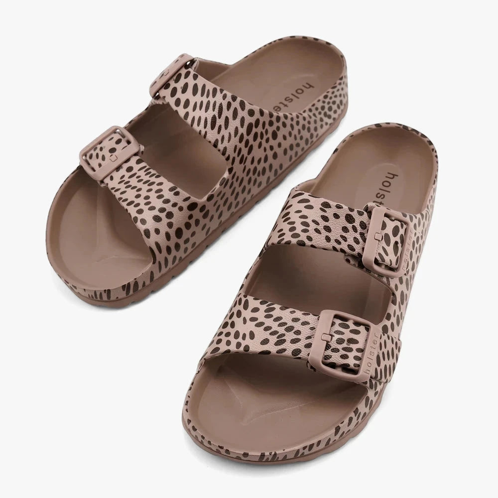 Holster Womens Sunsafari Sandal Natural Cheetah | Holster